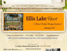 Tablet Screenshot of ellislakeresort.com